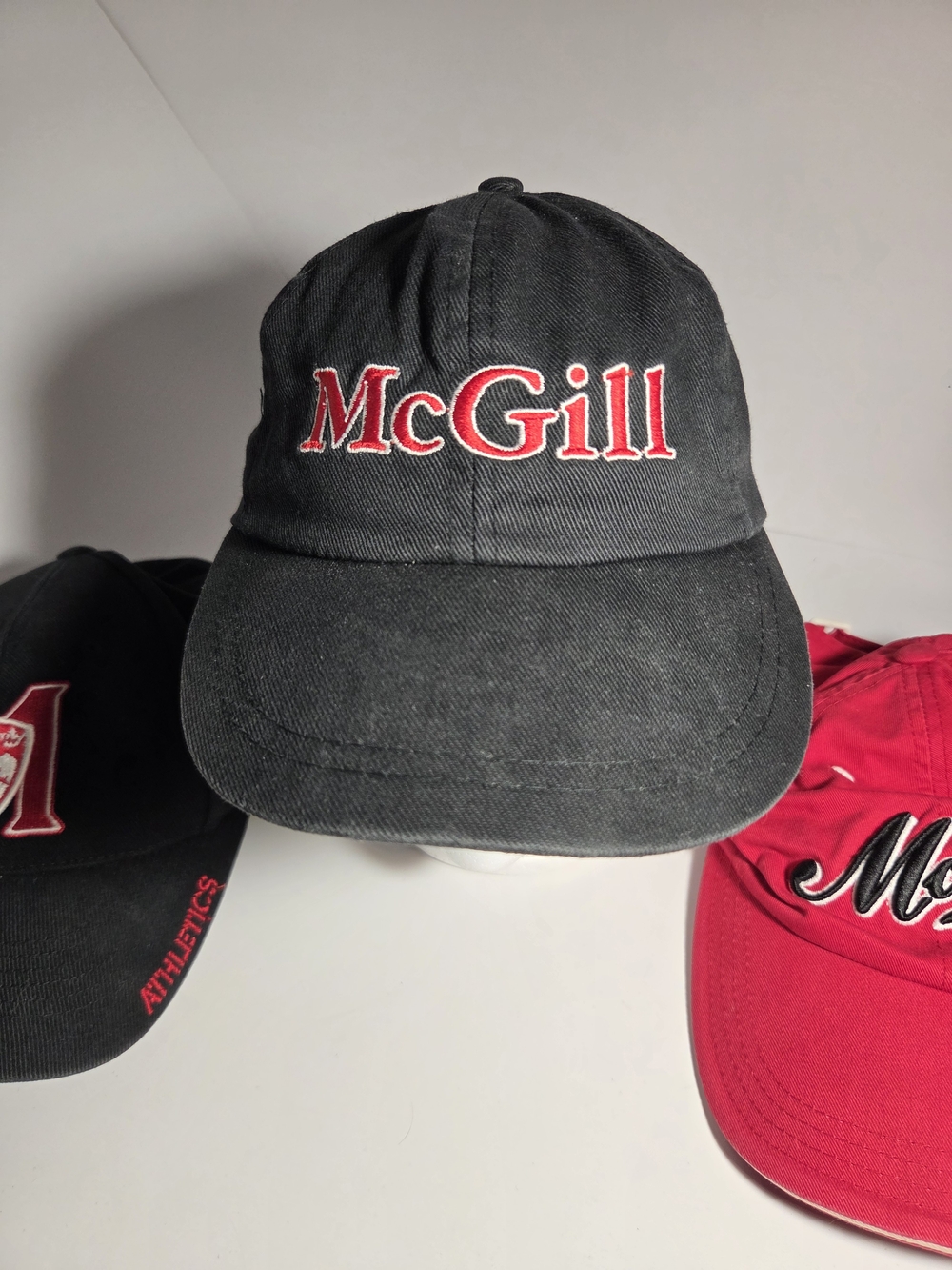 McGill University Hats Lot - 3 Vintage Retro McGill Varsity Caps Bundle